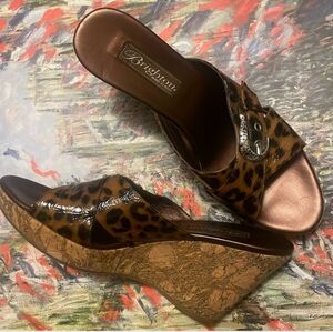 Brighton Leopard Print Wedge Sandals